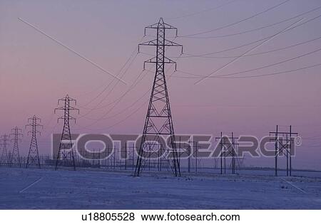 Stock Photo - winter in Manitoba, prairie scene. Fotosearch