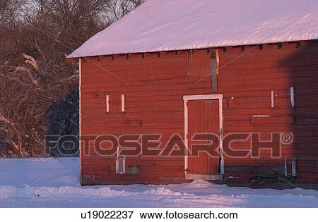 Stock Photo - winter in Manitoba, prairie scene. Fotosearch