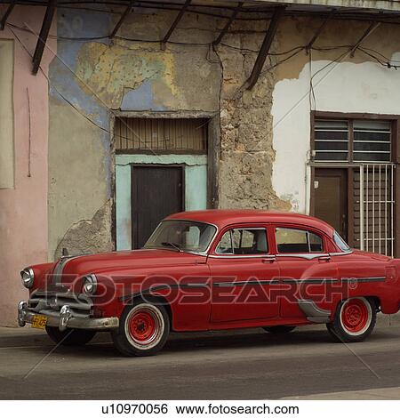 Antique car parked on the street, Havana, Cuba View Large Photo Image Stock Photograph - Antique car parked on the street, Havana, Cuba. Fotosearch