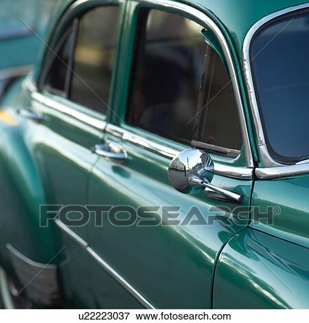Close-up of the side of an antique car, Havana, Cuba View Large Photo Image Stock Photo - Close-up of the side of an antique car, Havana, Cuba. Fotosearch