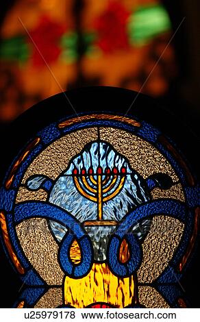 Image of Menorah on Stain Glass Window in Havana Cuba View Large Photo Image Stock Photo - Image of Menorah on Stain Glass Window in Havana Cuba. Fotosearch
