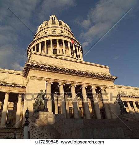 Low angle view of the capitol building, Havana, Cuba View Large Photo Image Stock Photo - Low angle view of the capitol building, Havana, Cuba. Fotosearch