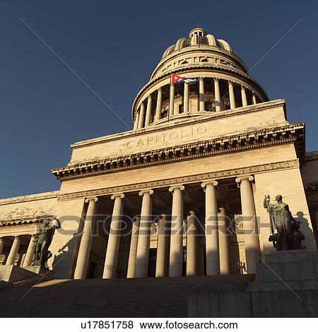 Stock Photo - Low angle view of the capitol building, Havana, Cuba. Fotosearch