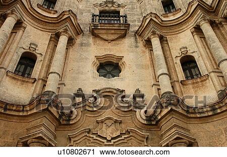 Stock Image - Low angle view of an ancient building structure, Havana, Cuba. Fotosearch
