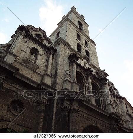 Stock Photograph - Low angle view of an old building, Havana, Cuba. Fotosearch