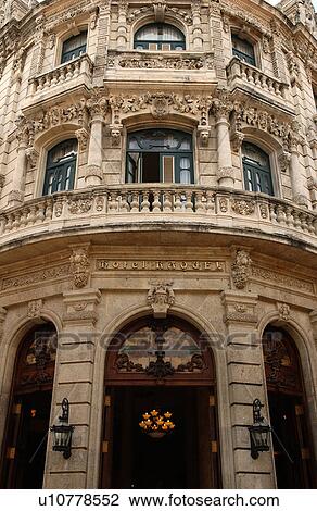 Low angle view of the facade of an ornate building, Havana, Cuba View Large Photo Image Stock Image - Low angle view of the facade of an ornate building, Havana, Cuba. Fotosearch