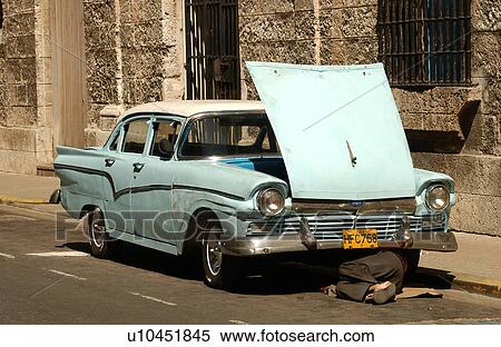 A man working under an antique car, Havana, Cuba View Large Photo Image Stock Photography - A man working under an antique car, Havana, Cuba. Fotosearch