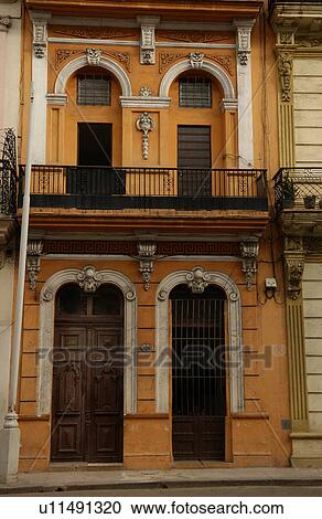 Facade of a building structure, Havana, Cuba View Large Photo Image Stock Image - Facade of a building structure, Havana, Cuba. Fotosearch