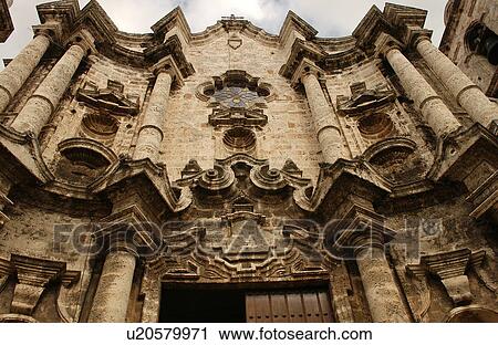 Stock Image - Low angle view of a building structure, Havana, Cuba. Fotosearch