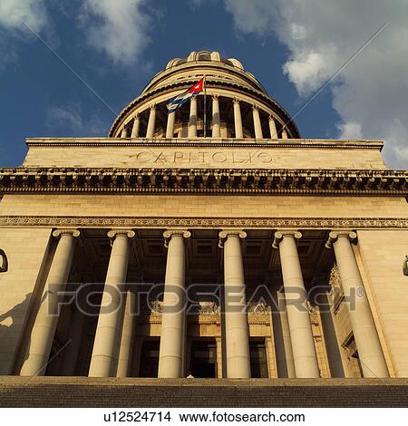 Low angle view of the capitol building, Havana, Cuba View Large Photo Image Picture - Low angle view of the capitol building, Havana, Cuba. Fotosearch