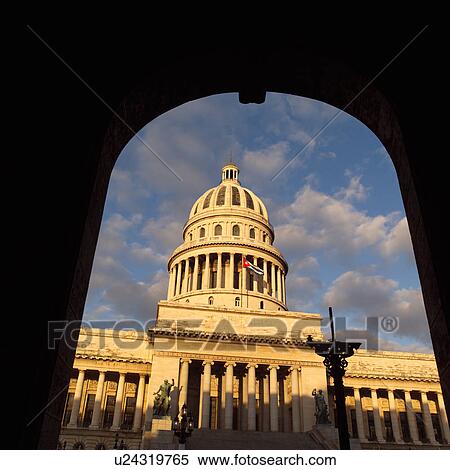 Stock Photography - Low angle view of the capitol building, Havana, Cuba. Fotosearch