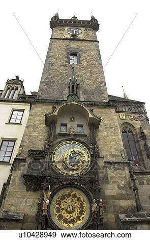 Stock Photo - A clock tower in Prague. Fotosearch