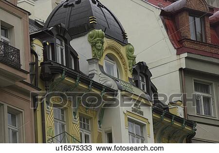 Stock Image - Ancient historical buildings in Prague. Fotosearch