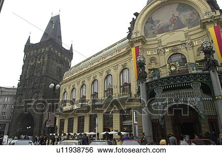 Stock Photograph - Buildings in Prague. Fotosearch