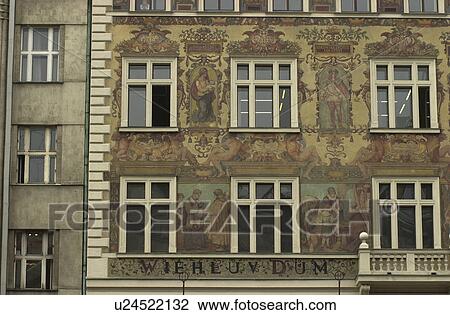 Edifice of an ancient building in Prague View Large Photo Image Stock Image - Edifice of an ancient building in Prague. Fotosearch