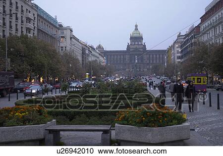 People walking on the streets in Prague View Large Photo Image Stock Image - People walking on the streets in Prague. Fotosearch