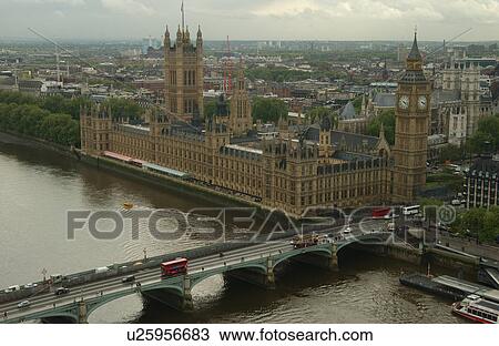 Stock Image - AERIAL VIEW OF LONDON. Fotosearch