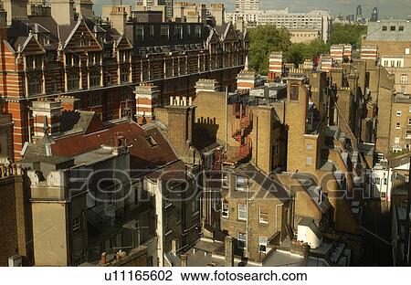 Stock Image - AERIAL VIEW OF LONDON. Fotosearch