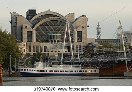 Stock Image - Hungerford Bridge, London England. Fotosearch