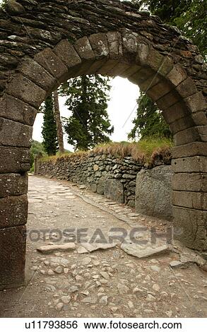 Ireland - Glendalough archway of gatehouse View Large Photo Image Stock Photograph - Ireland - Glendalough archway of gatehouse. Fotosearch