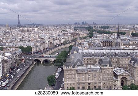 Paris, France, Aerial View View Large Photo Image Stock Photo - Paris, France, Aerial View. Fotosearch