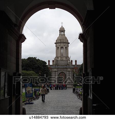 Stock Image - Dublin, Ireland - Trinity College. Fotosearch