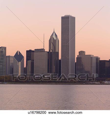 Stock Image - High-rise buildings in Chicago. Fotosearch