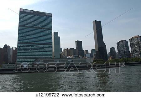 Stock Image - New York City - United Nations Building. Fotosearch