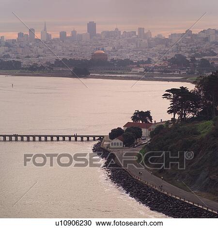 Stock Image - View of San Francisco from across San Francisco Bay. Fotosearch