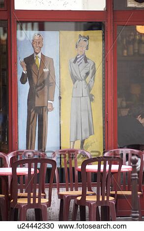 Chairs in a restaurant in Paris, France View Large Photo Image Stock Image - Chairs in a restaurant in Paris, France. Fotosearch