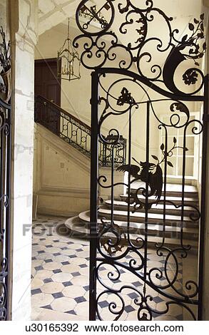Entrance gate of a building in Paris, France View Large Photo Image Stock Image - Entrance gate of a building in Paris, France. Fotosearch