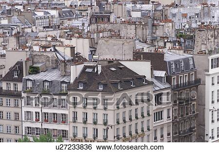 Paris, France, Aerial View View Large Photo Image Stock Photograph - Paris, France, Aerial View. Fotosearch