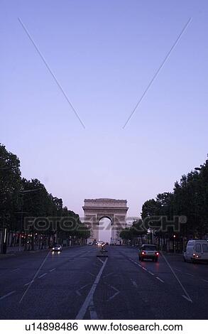 Stock Photograph - The Arc de Triomphe, Paris, France. Fotosearch