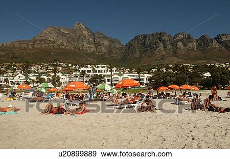 Crowd at Beach View Large Photo Image Stock Photo - Crowd at Beach. Fotosearch