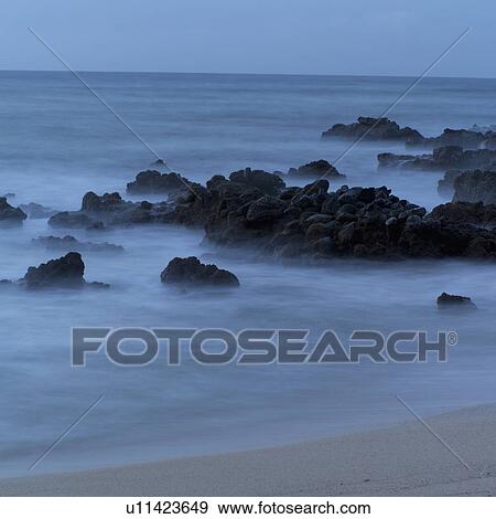 Stock Photo - Hawaiian Islands of Molokai and Kauai - Ocean Views. Fotosearch