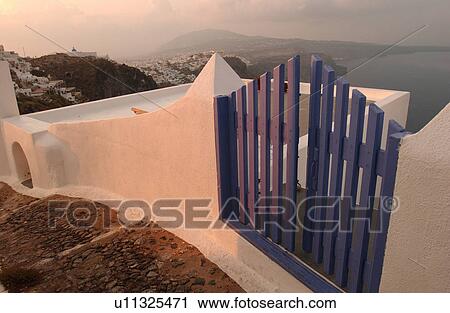 Stock Image - Greek Island of Santorini. Fotosearch