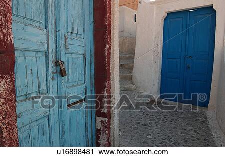 Stock Image - Greek Island of Santorini. Fotosearch