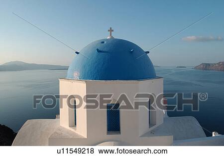 Greek Island of Santorini View Large Photo Image Stock Photo - Greek Island of Santorini. Fotosearch