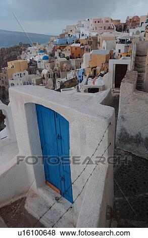 Greek Island of Santorini View Large Photo Image Stock Photo - Greek Island of Santorini. Fotosearch