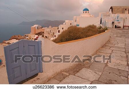 Stock Photograph - Greek Island of Santorini. Fotosearch