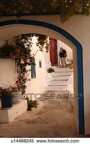 Greek Island of Santorini View Large Photo Image Stock Photography - Greek Island of Santorini. Fotosearch