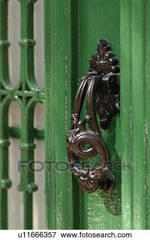 Metal handle on a door in Athens, Greece View Large Photo Image Stock Photo - Metal handle on a door in Athens, Greece. Fotosearch