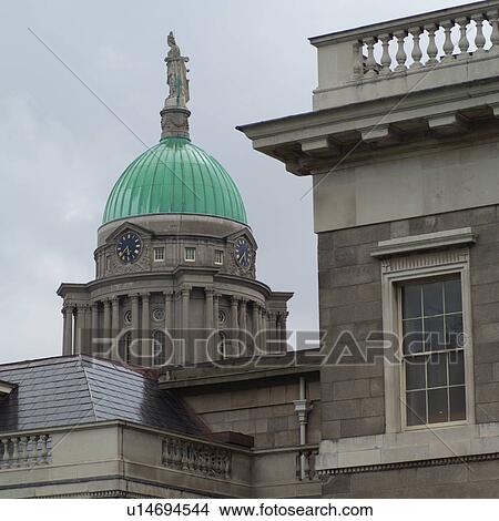 Picture - Dublin, Ireland - Custom House Dome. Fotosearch