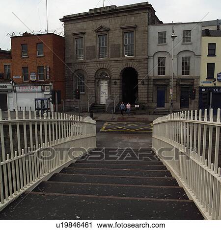 Stock Image - Dublin, Ireland - Hapenny Bridge. Fotosearch