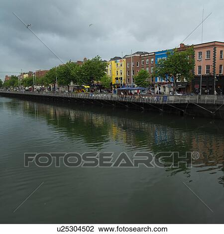 Dublin Ireland - Liffey River View Large Photo Image Stock Image - Dublin Ireland - Liffey River. Fotosearch