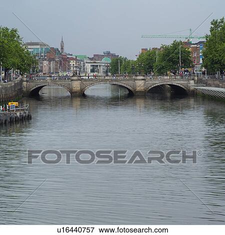 Dublin Ireland - Liffey River View Large Photo Image Stock Photo - Dublin Ireland - Liffey River. Fotosearch