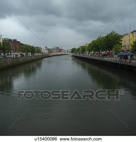 Dublin Ireland - Liffey River View Large Photo Image Stock Photograph - Dublin Ireland - Liffey River. Fotosearch