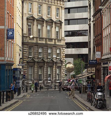 Dublin, Ireland - street View Large Photo Image Stock Photography - Dublin, Ireland - street. Fotosearch