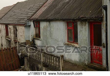 Stock Image - Ireland - dilapidated building. Fotosearch