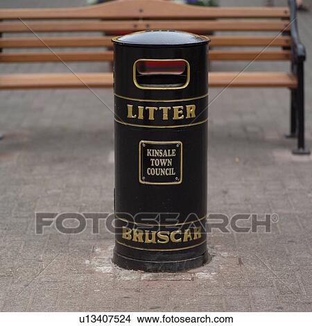 Ireland - Kinsale - Litter Bin View Large Photo Image Picture - Ireland - Kinsale - Litter Bin. Fotosearch